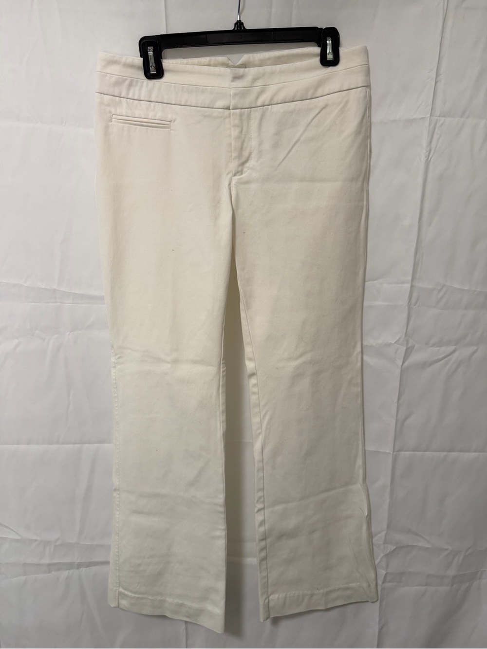 ecru White Boot-Cut Stretch Pant